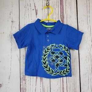 Street Property Polo Shirt Boys Size 18M Short Sleeve Cotton Blue